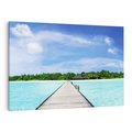 Obraz na płótnie 120x80 - Idylliczne molo na wyspie - plaża, molo