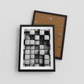 Plakat w ramie 30x40 - Geometryczne Elegancje - nowoczesny, geometryczny - rama czarna