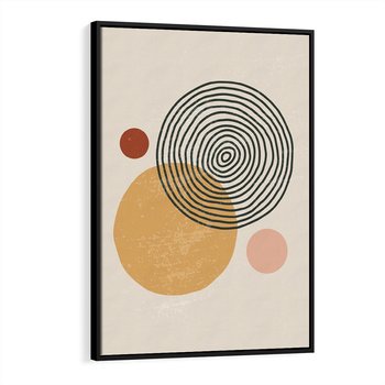 Obraz w ramie 50x70 - Boho Światło - abstrakcyjna sztuka, boho kształty - rama czarna