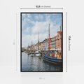 Obraz w ramie 50x70 - Wibracje Miejskiego Klimatu - Dania, Kopehaga - rama czarna