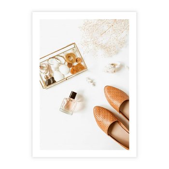Plakat bez ramy 21x30 - Elegancja w Szafie - modowa fotografia, buty