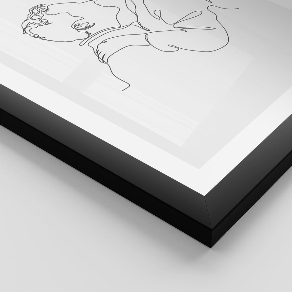 Plakat w ramie 30x40 - Bezgraniczne Tańce - para zakochanych, kobieta i mężczyzna - rama czarna