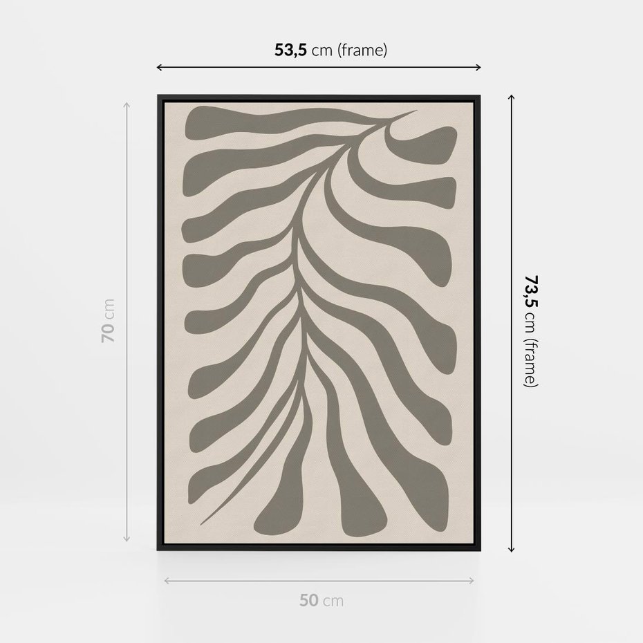 Obraz w ramie 50x70 - Zaklęte Kształty - nowoczesna sztuka, plakat modern - rama czarna