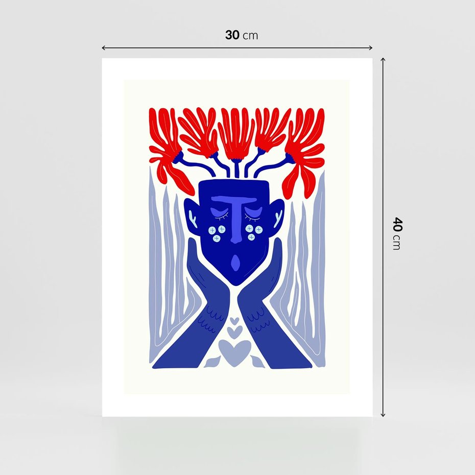 Plakat bez ramy 30x40 - Nowoczesne Wcielenie Boho - etniczna maska, boho styl