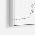 Obraz w ramie 50x50 - Minimalistyczna Przejażdżka - szkic, minimalizm - rama biała