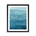 Plakat w ramie 40x50 - Kolorowe fale akwareli - akwarela, fale - rama czarna