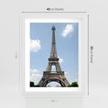 Plakat w ramie 40x50 - Paryż z wieżą Eiffla - Eiffla, Paryż - rama biała