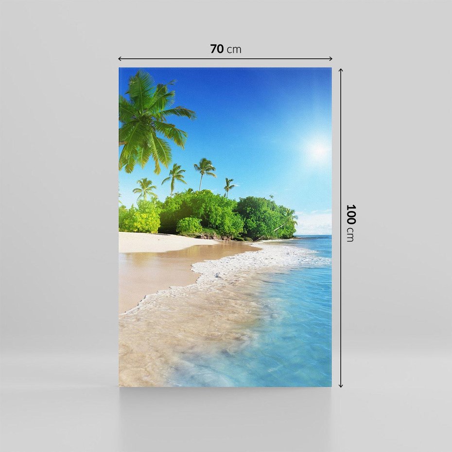 Obraz na płótnie 70x100 - Rajskie plaże Karaibów - Karaiby, plaża