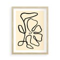 Plakat w ramie 50x70 - Zaklęte Aberracje - abstrakcyjna sztuka, przypominająca kwiat - rama drewno