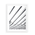 Plakat w ramie 50x70 - Czarno-Biała Fotografia Architektury - nowoczesna architektura, bialo czarny - rama biała