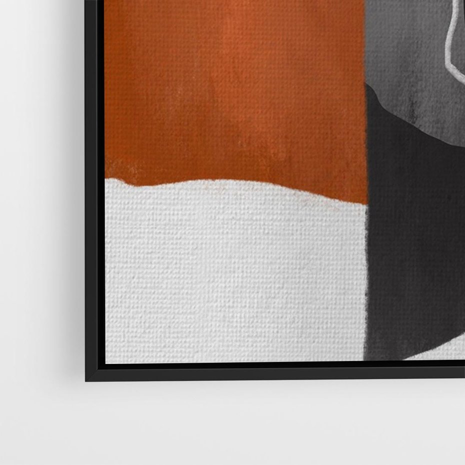 Obraz w ramie 70x50 - Nowoczesna geometria - nowoczesny, geometryczny - rama czarna