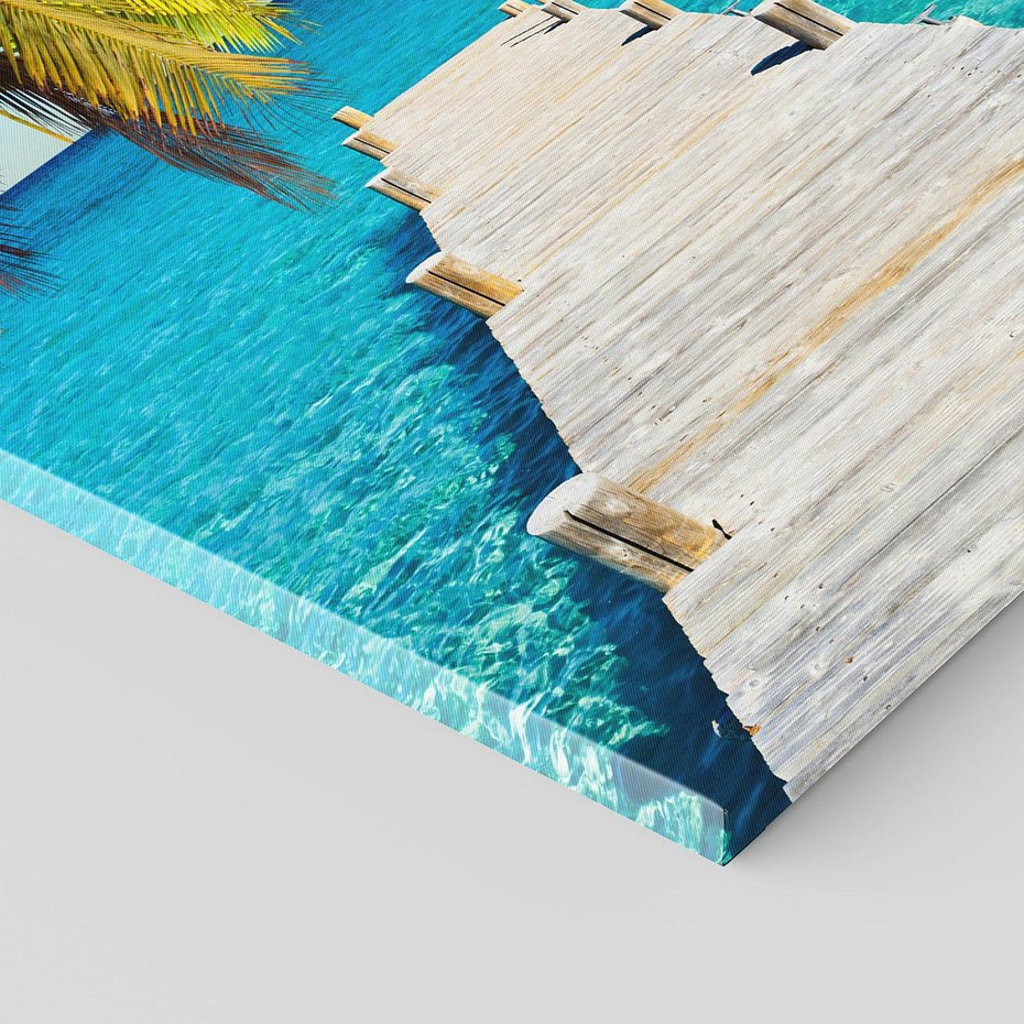 Obraz na płótnie 70x100 - Hawajskie Palmy - palma, morze