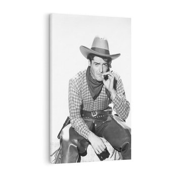 Obraz na płótnie 50x70 - Dziki Zachód - retro zdjęcie, czarno białe