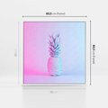 Obraz w ramie 80x80 - Ananas Abstrakcja - ananas, abstrakcja - rama biała