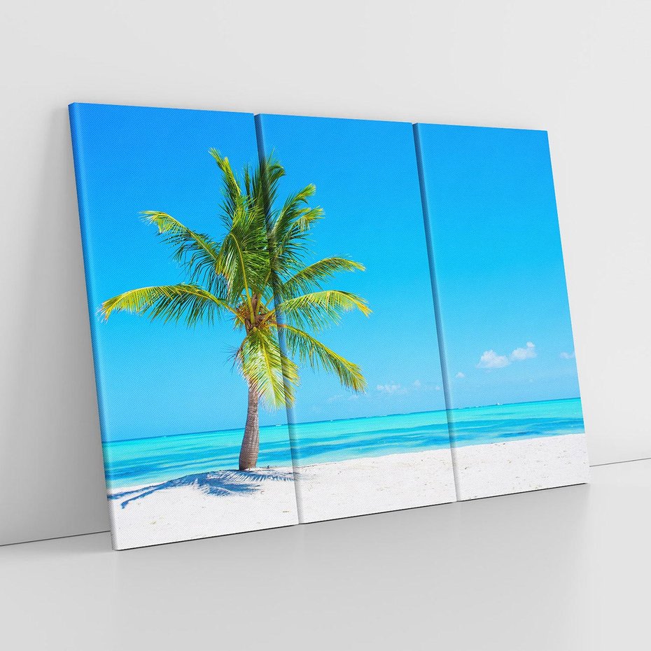 Obraz na płótnie 120x80 - Rajska Plaża na Karaibach - Karaiby, plaża