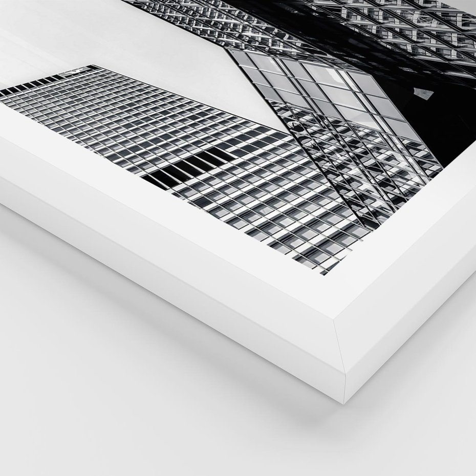 Plakat w ramie 50x70 - Fotografia Wieżowców - architektura, budynki - rama biała