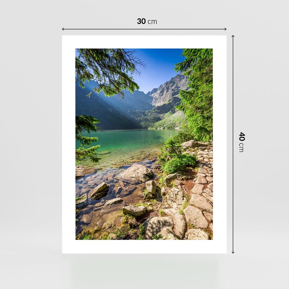 Plakat bez ramy 30x40 - Mistyczna Przyroda - góry, jezioro