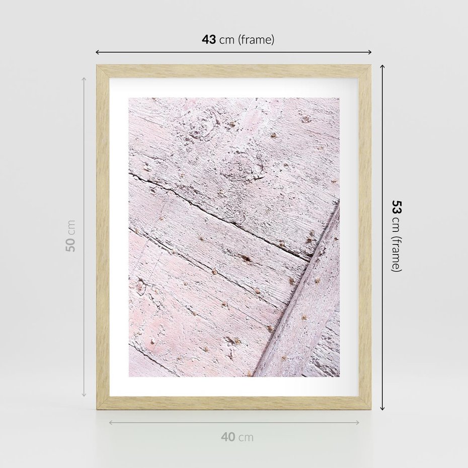Plakat w ramie 40x50 - Nowoczesna Elegancja - beton, struktura - rama drewno