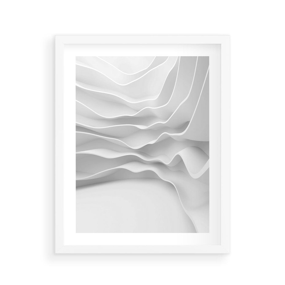 Plakat w ramie 40x50 - Żywa Natur - 3d, abstrakcja - rama biała