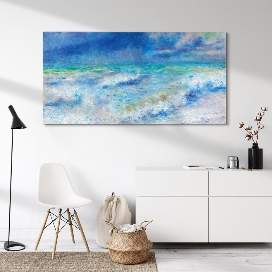 Obraz na płótnie 140x70 - "Seascape" (1897), Pierre-Auguste Renoir - Reprodukcja - reprodukcja, obraz na płótnie