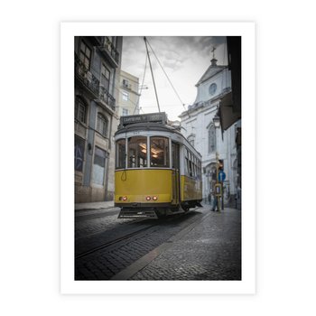 Plakat bez ramy 21x30 - Urok tramwajów Lizbony - tramwaj, Lizbona