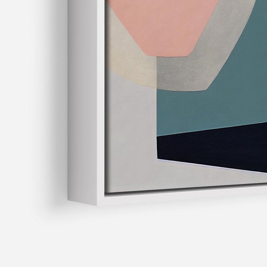 Obraz w ramie 50x50 - Szare Tło Plam - abstrakcyjne plamy, kształty - rama biała