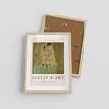 Plakat w ramie 30x40 - Sztuka Klimta - gustav klimt, pocałunek - rama drewno