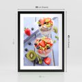 Plakat w ramie 30x40 - Świeżość i Zdrowie - sałatka, owoce - rama czarna