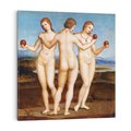 Obraz na płótnie 30x30 - "Trzy Gracje" (1504) Rafael - Reprodukcja - reprodukcja, obraz na płótnie