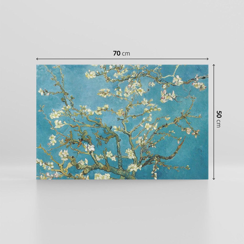 Obraz na płótnie 70x50 - Almond blossom 1890, Vincent van Gogh - Reprodukcja - reprodukcja, obraz na płótnie