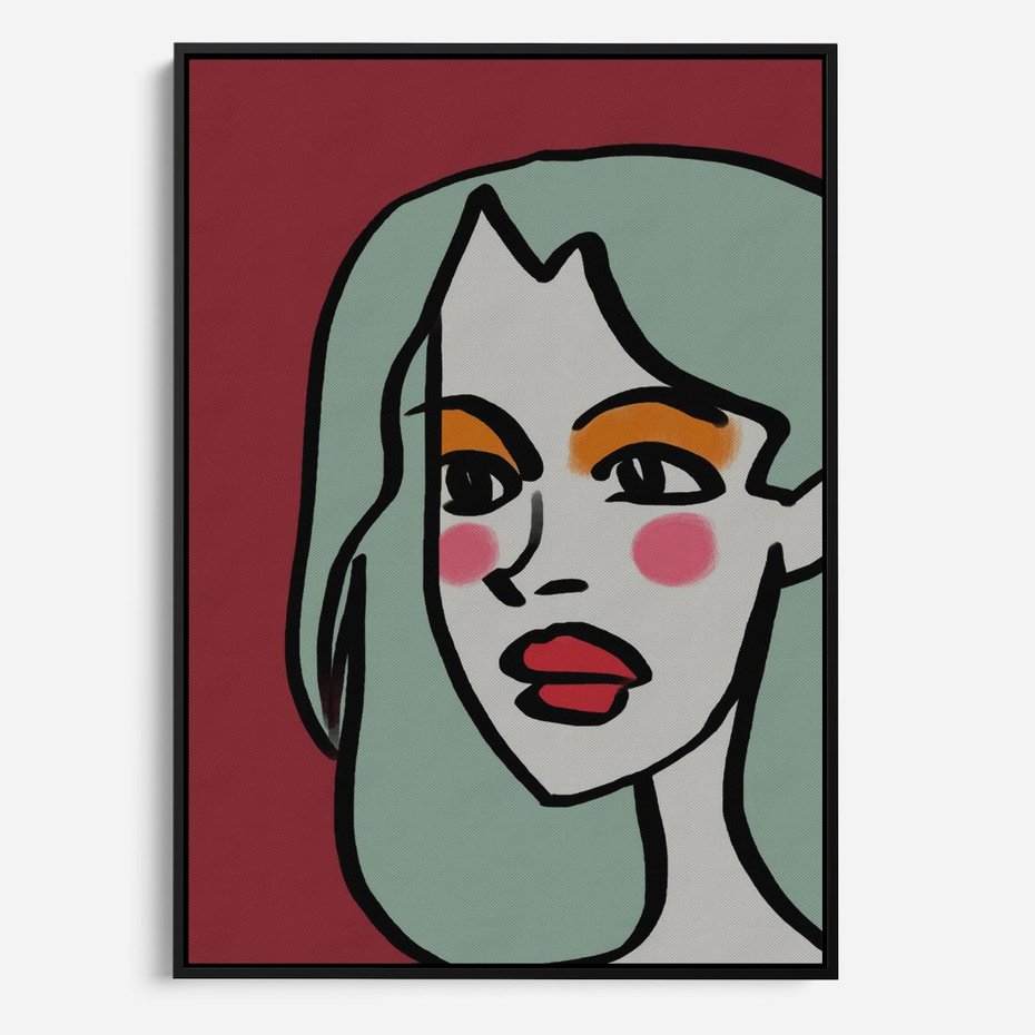 Obraz w ramie 70x100 - Ekspresja Linii - nowoczesny plakat, mocna linie - rama czarna