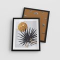 Plakat w ramie 40x50 - Sztuka Palmy - palma, czarna grafika - rama czarna