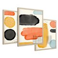 Zestaw obrazy w ramie 40x50 galeria - Abstrakcja, plamy, akwarela - rama drewno