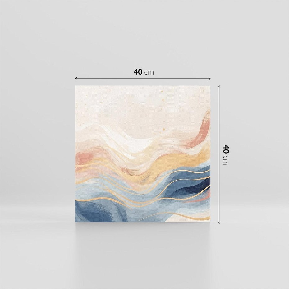 Obraz na płótnie 40x40 - Ukojenie Współczesności - abstrakcyjne fale, gładkie linie