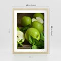 Plakat w ramie 40x50 - Jabłkowa kolorystyka - jabłka, owoce - rama drewno