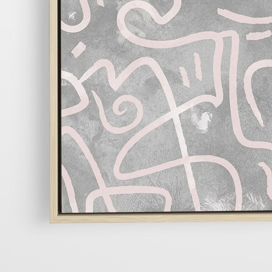 Obraz w ramie 120x80 - Sploty odblasków i zawirowań - abstrakcyjne rysunki, wzorek - rama drewno