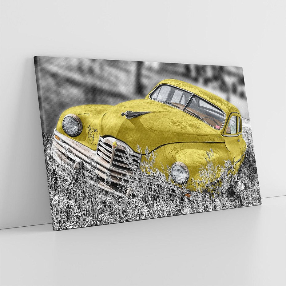 Obraz na płótnie 120x80 - Retro Auto: Wspomnienie Minionych Czasów - samochód, auto