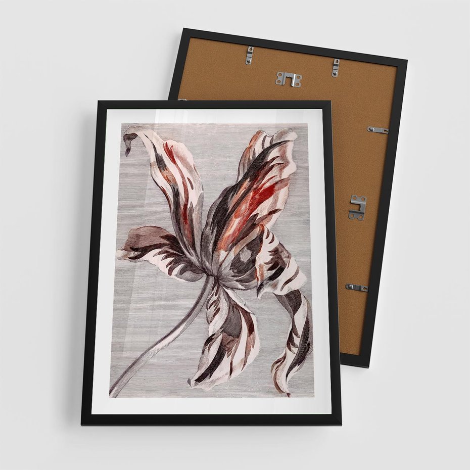 Plakat w ramie 50x70 - Graficzna Elegancja - nowoczesna sztuka, grafika - rama czarna