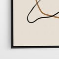 Obraz w ramie 70x100 - Bezczasowe Kontury - abstrakcyjne linie, zaplątane - rama czarna