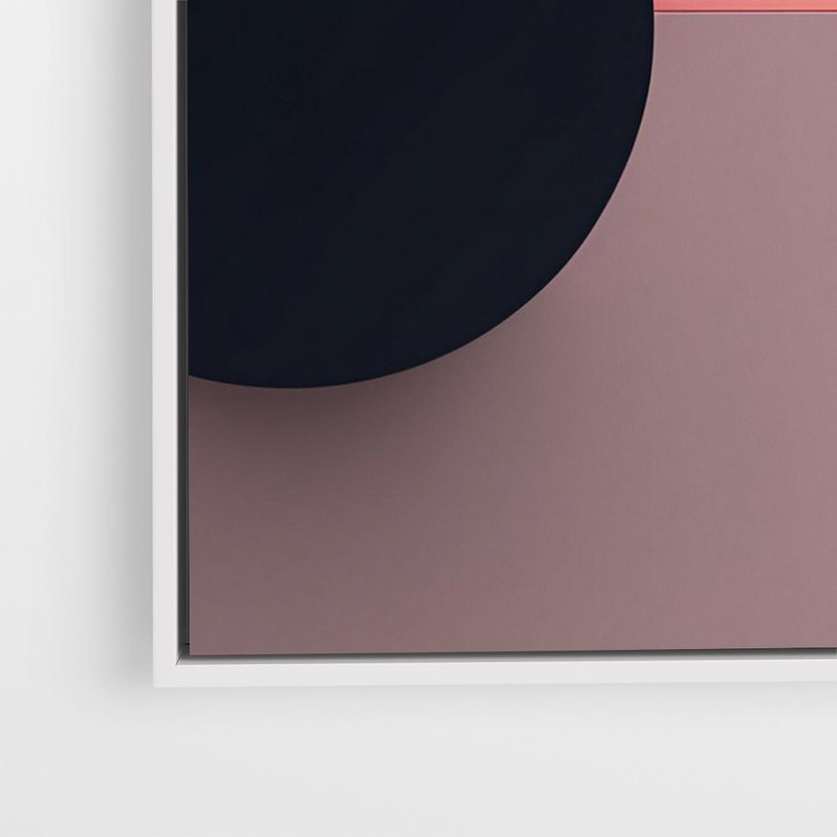 Obraz w ramie 120x80 - Przenikanie przestrzeni czasu - abstrakcja, geometria - rama biała