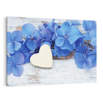 Obraz na płótnie 100x70 - Kwiatowe serce - kwiaty, serce