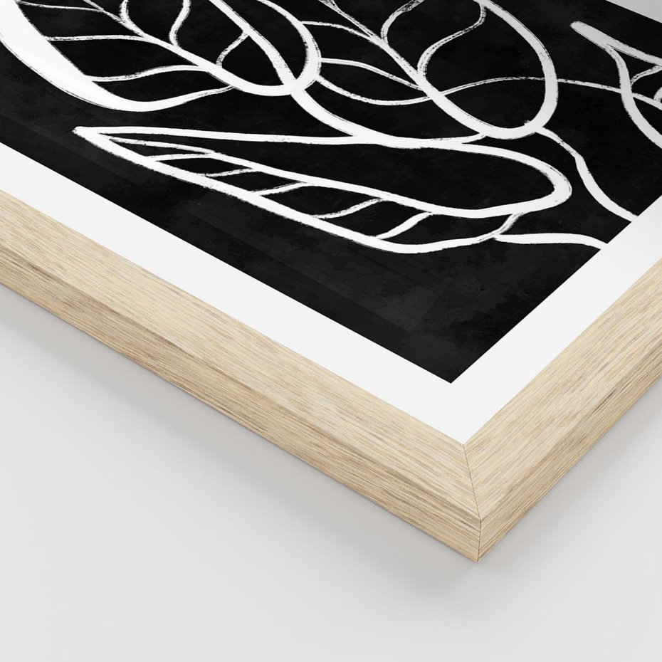 Plakat w ramie 30x40 - Lustrzane Odbicie - mroczna sztuka, minimalizm - rama drewno