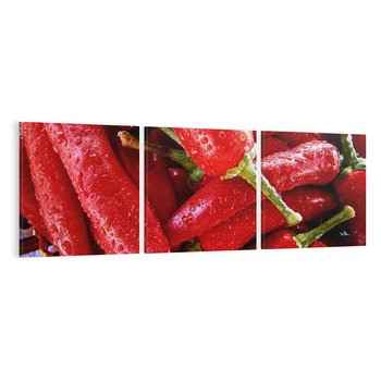 Obraz na płótnie 120x40 - Czerwone Papryczki - czerwone, papryczki