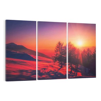 Obraz na płótnie 120x80 - Uroki zimowego krajobrazu - śnieg, zima