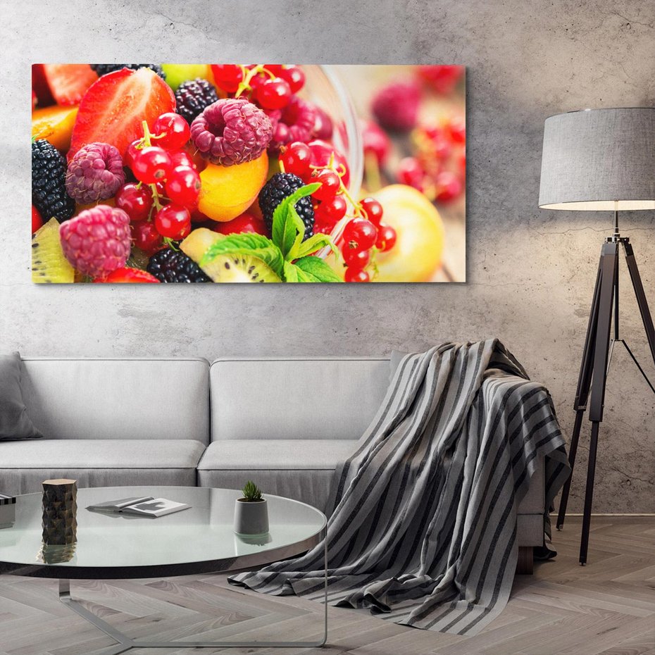 Obraz na płótnie 100x50 - Smakowite Porywy - owoce, jedzenie