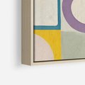 Obraz w ramie 50x50 - Taniec Kształtów Emocji - abstrakcyjne geometryczne kształty, olejny obraz - rama drewno