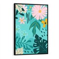 Obraz w ramie 50x70 - Kwiatowe Wibracje - pastelowa kompozycja, kwiaty - rama czarna