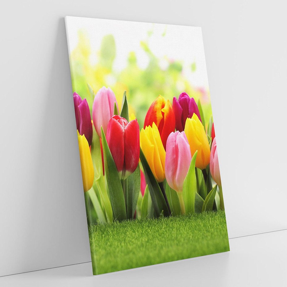 Obraz na płótnie 50x70 - delikatność kwiatowego świata - tulipany, kwiaty