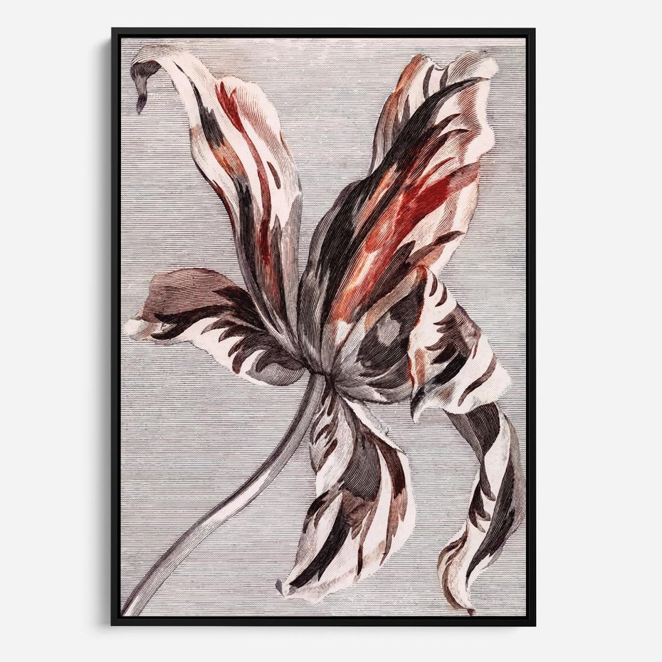 Obraz w ramie 70x100 - Graficzna Elegancja - nowoczesna sztuka, grafika - rama czarna