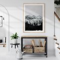Plakat w ramie 40x50 - Zimowe Uroki Gór - góry ośnieżone, krajobraz górski - rama drewno